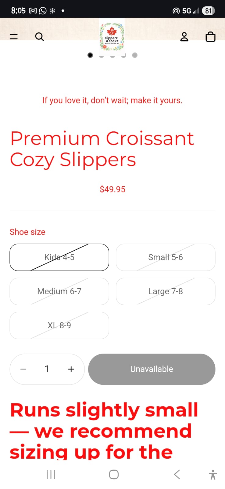Premium Croissant Cozy Slippers