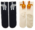 For Cat Lovers: 2 Cartoon Cat Cotton Socks