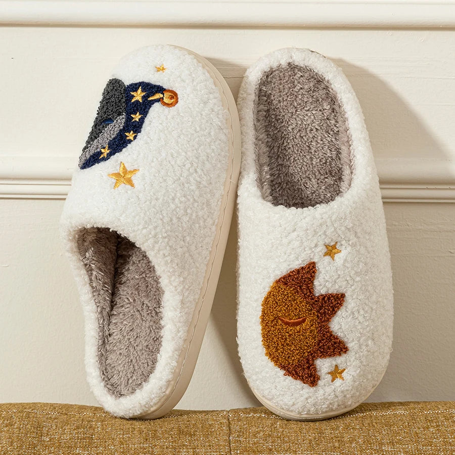 Sun & Moon Cozy Slippers